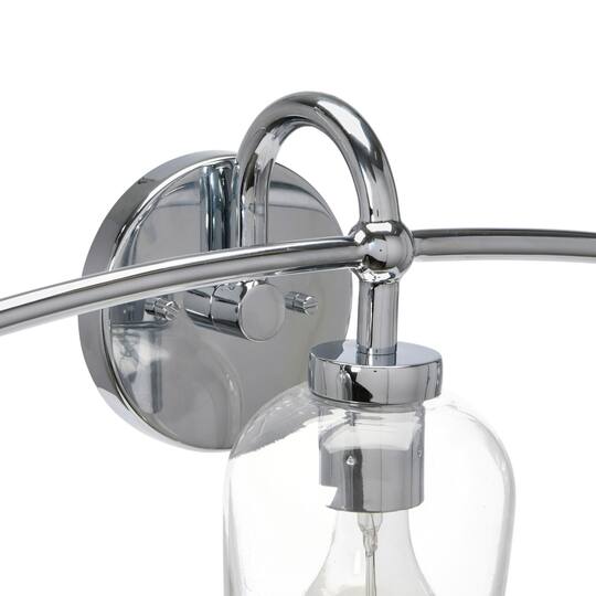 Hello Honey® Robert Stevenson Lighting Adrian Metal & Clear Glass 3-Light Vanity